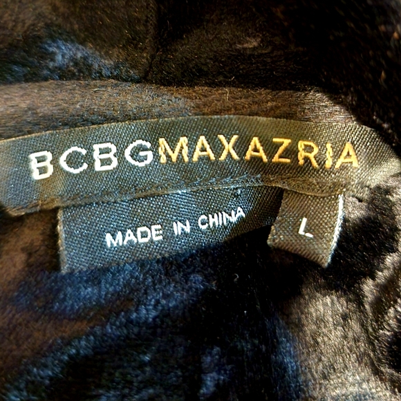 BCBG Maxazria Women's Jacket Velour  Hooded, Silver Studded Black Velvet - Picture 3 of 7